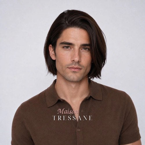 Perruque homme brun foncé