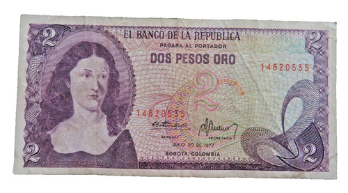 Billet colombie dos pesos - 2,