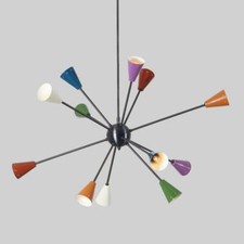 Lustre Sputnik En Laiton À 12