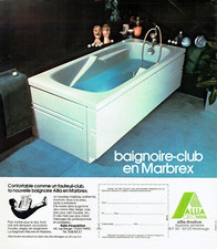 publicité Advertising  1122  1975   Allia Doulton  baignoire-club en Marbrex