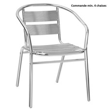 CAPRI CHAISE EMPILABLE EN ALUMINIUM MAISON HÔTEL RESTAURANT BAR JARDIN