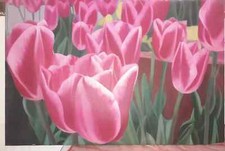 Carré Peinte à la Main Huile