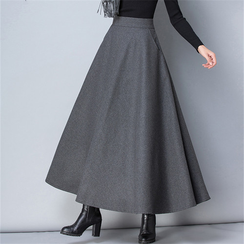 Femme faux laine jupe - faux,
