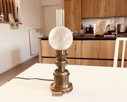 Ancienne lampe table - ancienne, de