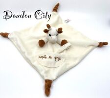 2722?Doudou Soft Plat Vulli SOPHIE LA GIRAFE marron beige poche Attache Tétine