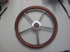 VOLANT DE BATEAU. BOIS VERNI