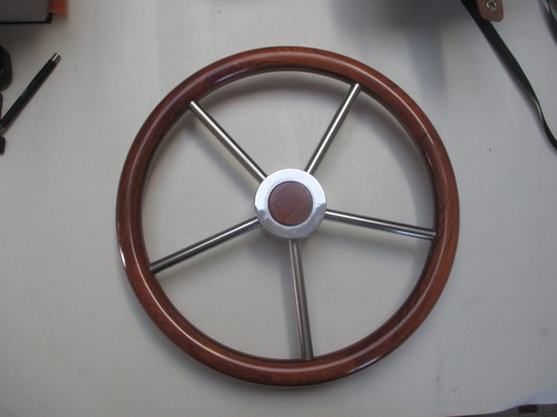 Volant bateau bois - de, verni