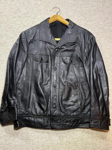 Vintage veste moto homme cuir