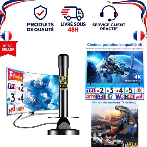 Antenne intérieure tnt hd - intérieure,