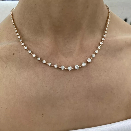 Collier fermoir chaîne tennis