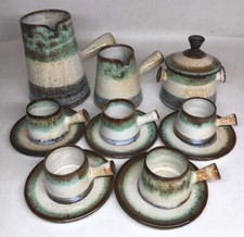 Rare Service A Café De L'Atelier La Roue Vallauris Vintage ( 5 Pers )