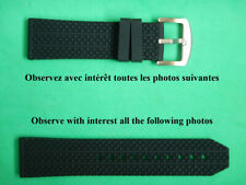 24 MM BRACELET STRAP NOIR TYPE PNEU CRAMPON 4X4 IDÉAL COMPRESSOR PLONGÉE DIVER