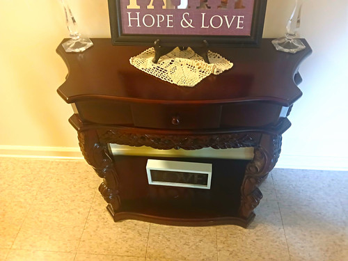 Dark wood console table 1 - dark,