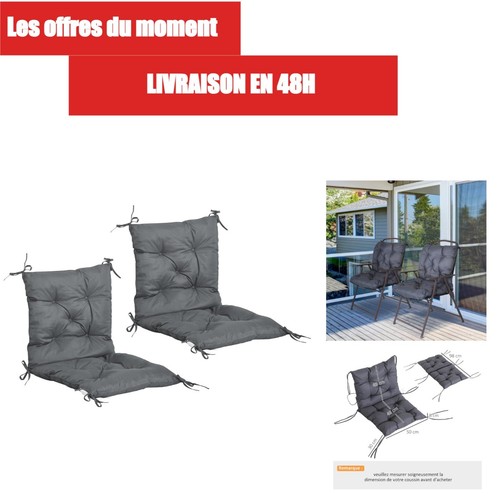 Outsunny lot coussins - 2, de