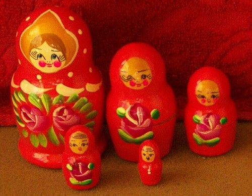 Handpainted russian nesting - russian,