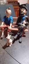 Tintin Rare Plâtre Figurine Ancien
