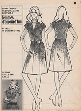 Patron Femmes d'Aujourd'hui N°1432 Robe chasuble 44 N  + chemise de nuit 9 ans