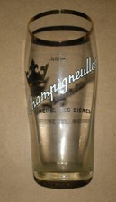 VERRE A BIERE EMAILLEE CHAMPIGNEULLES 80 CL TRES BON ETAT