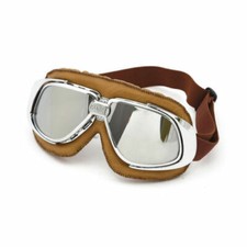 Lunettes Moto Custom Route Aviateur Marron Bandit Verres Miroir Cafe Racer BMW