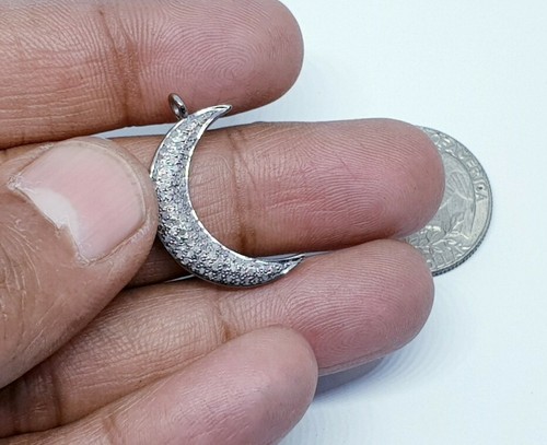 Crescent lune collier diamant - lune,