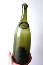 Très Ancienne bouteille en verre soufflé de Bourgogne