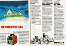 PUBLICITE ADVERTISING 104  1980  HONDA  groupe éléctrogène  EX 500 ( 2 pages)