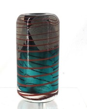Petit vase Claude Morin 1981, verre soufflé, excellent état, Dieulefit.