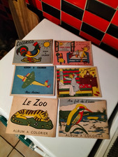 LOT DE 6 ANCIENS ALBUMS A COLORIER WILLEB NOS AVIONS LE ZOO COCORICO COIN COIN