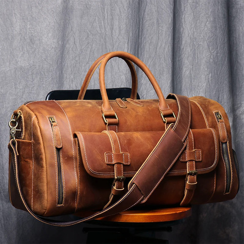 Sac voyage cuir véritable - sac,