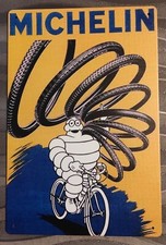 Plaque métal tôle MICHELIN vintage garage métal réédition 20x30 cm Bibendum 16
