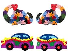 Jeu Bâtiments en Bois Coloré