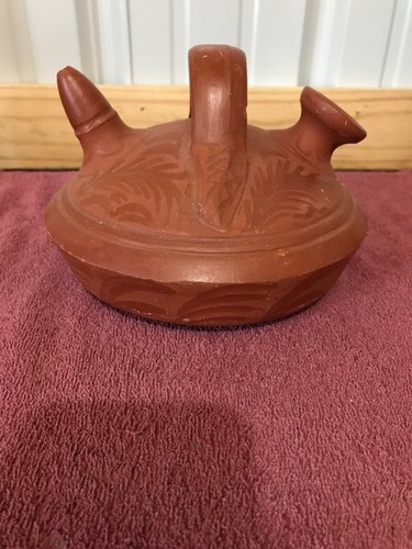 Terra cotta oil lamp - oil,