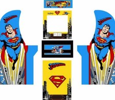 Arcade1up Arcade Cabinet Graphic Decal Complete Kits - SuperMan