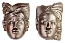 Paire, 2 Masques Vintage En