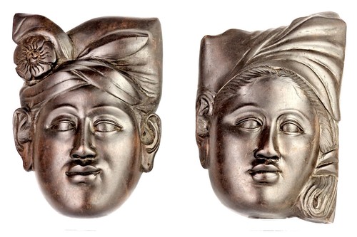 Paire masques vintage en - 2,