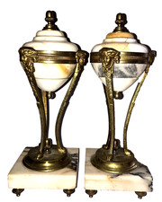 Lot paire cassolettes marbre