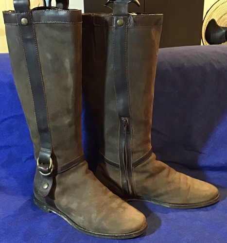 Brown suede leather cole - leather, haan