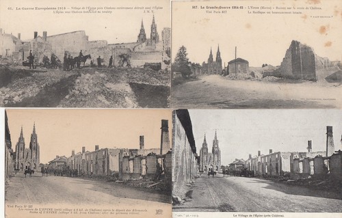 Lot old postcards war 18 - lot, 14-18