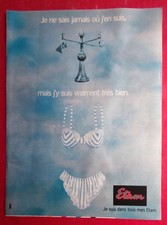 Publicité de Presse: Lingerie Féminine Soutien Gorge et Slip, Culotte ETAM 1990