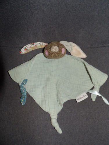 Doudou lapin plat moulin - plat, roty