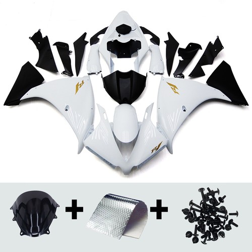 Black white fairings - white, kit