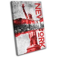 New York Torn Poster City SINGLE TOILE murale ART Photo Print