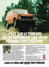 PUBLICITE ADVERTISING 025  1980  LADA  4x4 NIVA  tout terrain