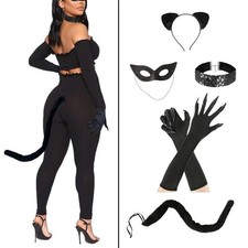 Déguisement de chat pour femmes et filles, accessoires de déguisement pour