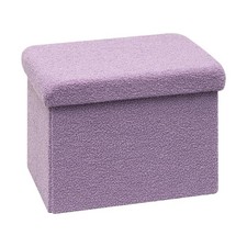 Pouf Cube avec Espace de Rangement, Cube Pliable avec Couvercle, Coffre de Ra...