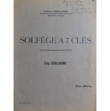 GUILLAUME Eugène Solfège à 7 Clés Dédicace Chant Piano ca1938