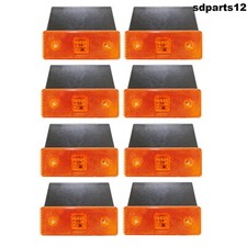 8Pcs Feux de Gabarit Position Latéral LED 12V Orange Support Camion Remorque E13