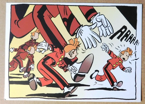 Carte postale spirou pastiche - carte, spirou.