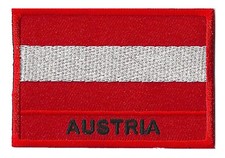 Écusson patche patch Autriche badge drapeau 70 x 45 mm à coudre brodé