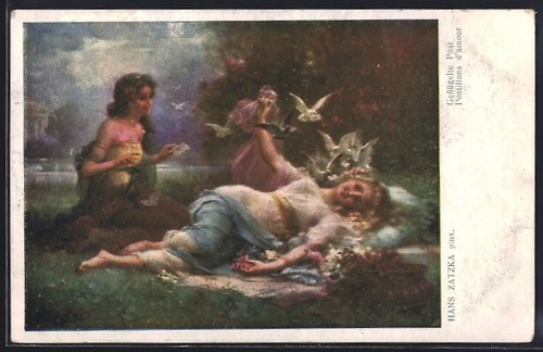 Carte postale artiste - carte, d'artiste